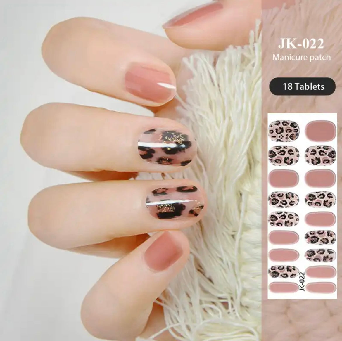 EZ NAILZ| PANTHER PRINT - SEMICURED UV GEL NAIL STICKER KIT