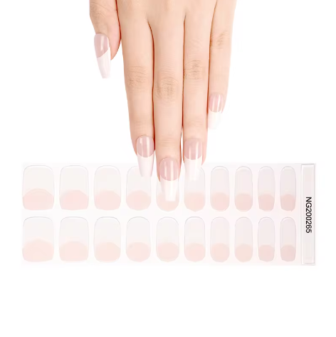 EZ NAILZ| WHITE FRENCH SEMICURED UV GEL NAIL STICKER KIT