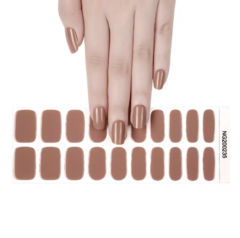 EZ NAILZ| COFFEE - SEMICURED UV GEL NAIL STICKER KIT