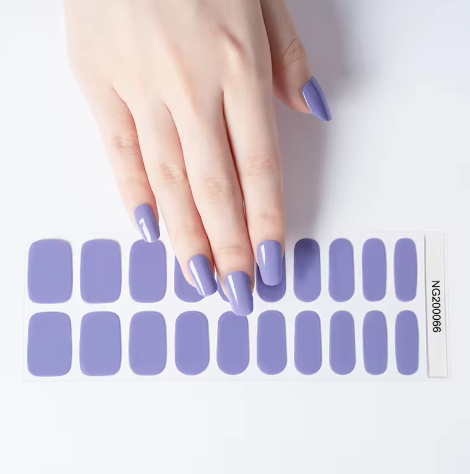 EZ NAILZ| LIGHT PURPLE - SEMICURED UV GEL NAIL STICKERS KIT