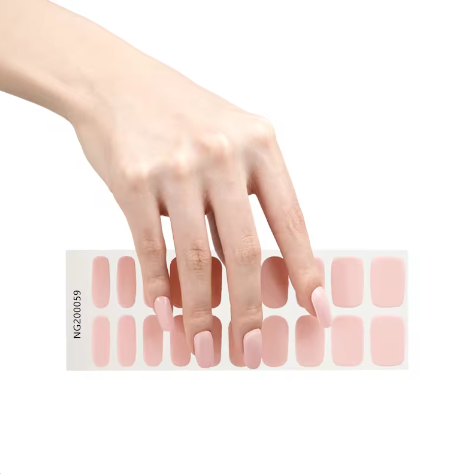 EZ NAILZ| MILKY PINK - SEMICURED UV GEL NAIL STICKER KIT