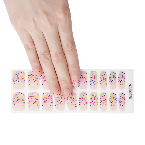 EZ NAILZ| POLKA DOTS - SEMICURED UV GEL NAIL STICKERS KIT