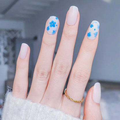 EZNAILZ| PORCELAIN FLORALS - SEMICURED UV GEL NAIL STICKERS KIT